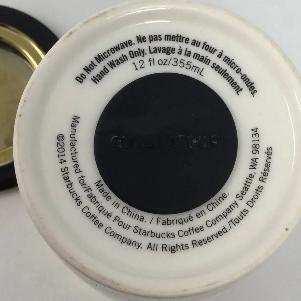 Starbucks Jeweled Necklace Ceramic Tumbler 12oz.